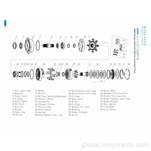 Mcr Motor Spare Parts  Hydraulic Parts Hydraulic Motor Used Friction disk Factory